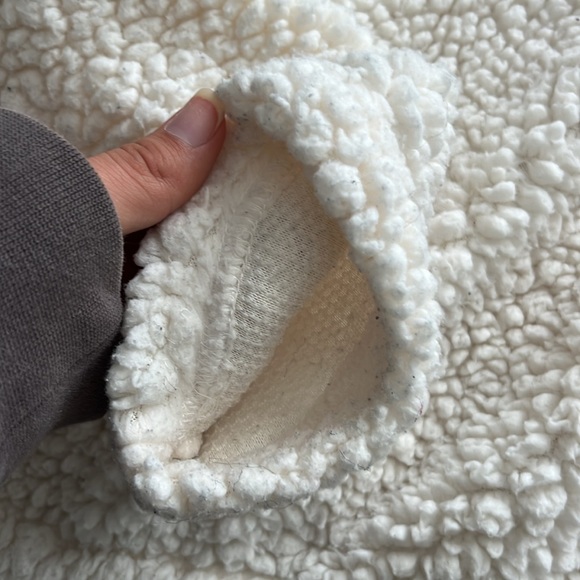 White Fuzzy Sweatshirt - Picture 3 of 5